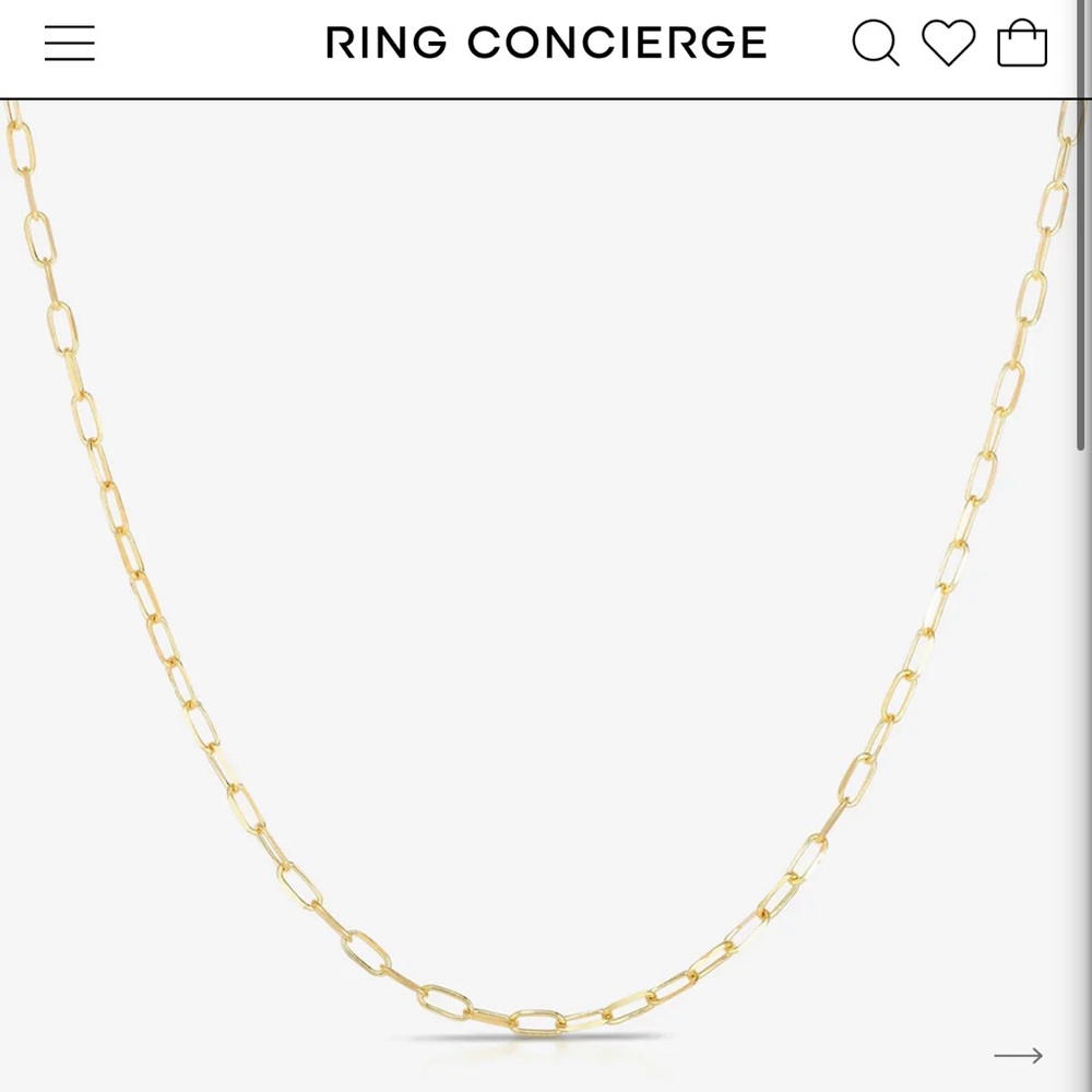 Ring Concierge Mini Link Yellow Gold Chain Necklace